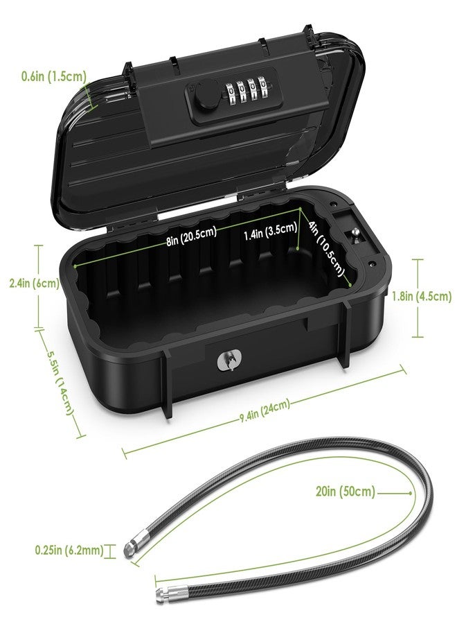 KeeKit Digit Combination Lock Box, Travel Security Lockbox with Removable Wire Rope, Portable Storage Safe Box for Beach, Swimming Pool, Shopping Center and Outdoor Camping - Image 5