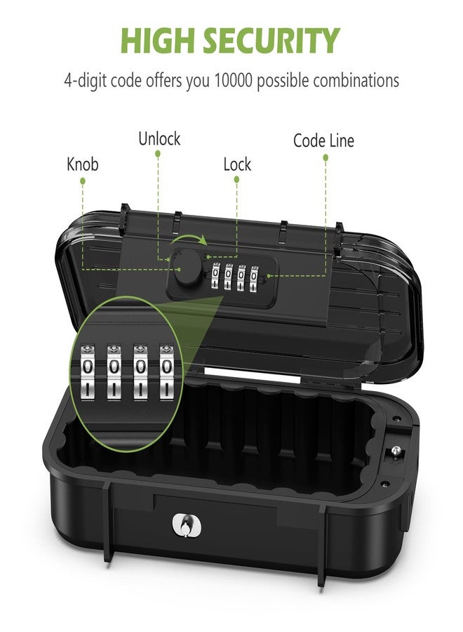KeeKit Digit Combination Lock Box, Travel Security Lockbox with Removable Wire Rope, Portable Storage Safe Box for Beach, Swimming Pool, Shopping Center and Outdoor Camping - Image 2