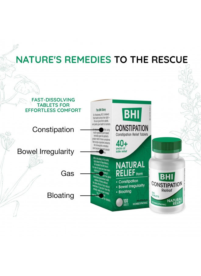 BHI Constipation Relief Natural Safe Targeted Homeopathic Active Ingredients Relieve Bloat Discomfort, Bowel Back-Up & Irregularity for Women & Men - 100 Tablets - pzsku/Z92EE8C9310B7DA6B6AC7Z/45/_/1728156661/f6b485a4-3fb6-4ee2-9ceb-41385faebdf1