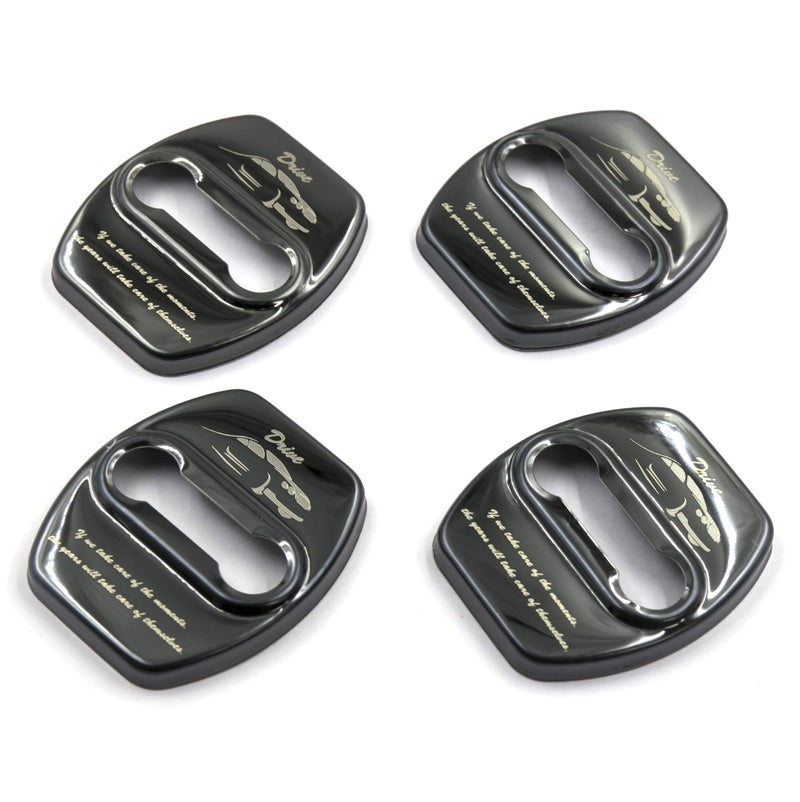LIGHTKOREA Stainless Steel Metal Car Door Striker Lock Latches Protector Cover Dress up Accessories (Pack of 4) Compatible with Hyundai, Compatible with Kia Vehicles (Blue) - Image 5