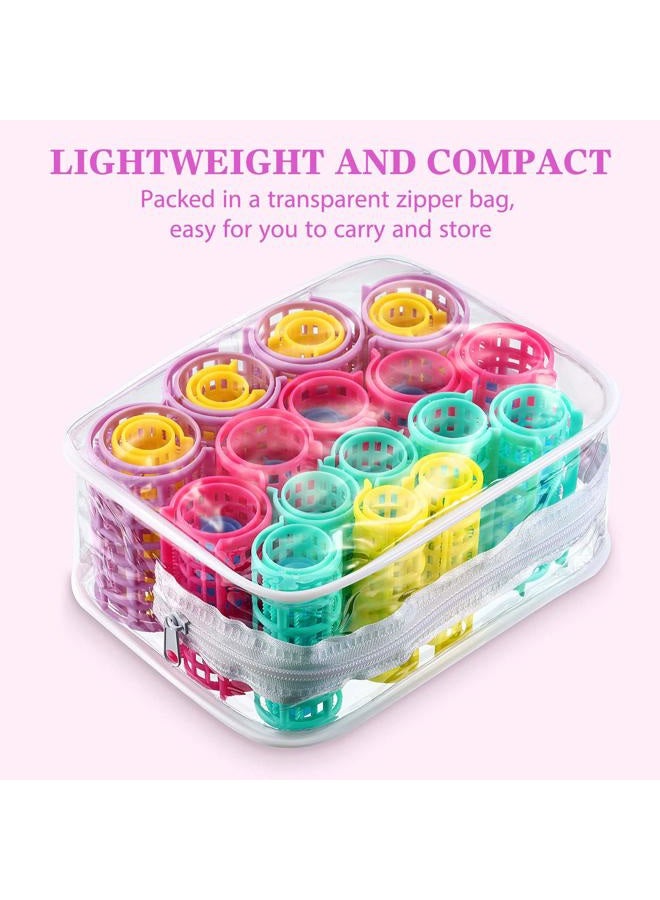 WILLBOND 30 Pieces Plastic Hair Rollers Curlers Snap on Rollers Self Grip Rollers Hairdressing Curlers No Heat Hair Curlers for DIY Hairdressing Hair Salon Hair Barber, 5 Sizes - Image 5