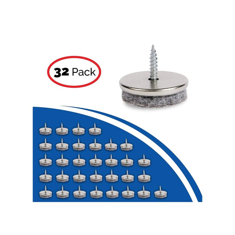 SOLARAE Furniture Felt Pads Furniture Pads With Easy Screw Installation Are Ideal Floor Protector Pads - Image 2
