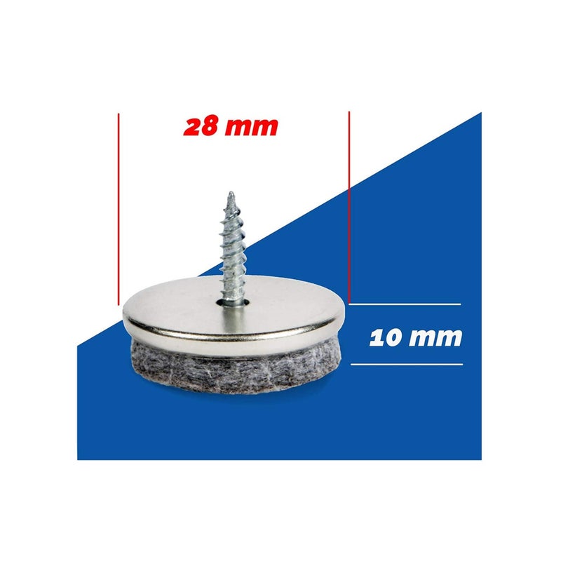 SOLARAE Furniture Felt Pads Furniture Pads With Easy Screw Installation Are Ideal Floor Protector Pads - Image 3