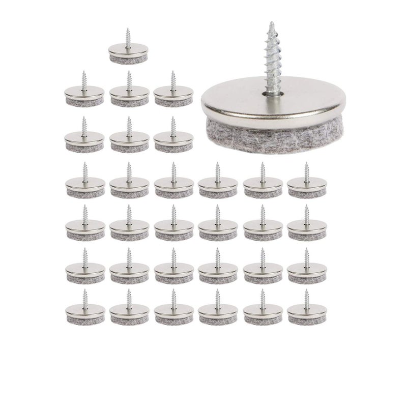 SOLARAE Furniture Felt Pads Furniture Pads With Easy Screw Installation Are Ideal Floor Protector Pads - Image 1