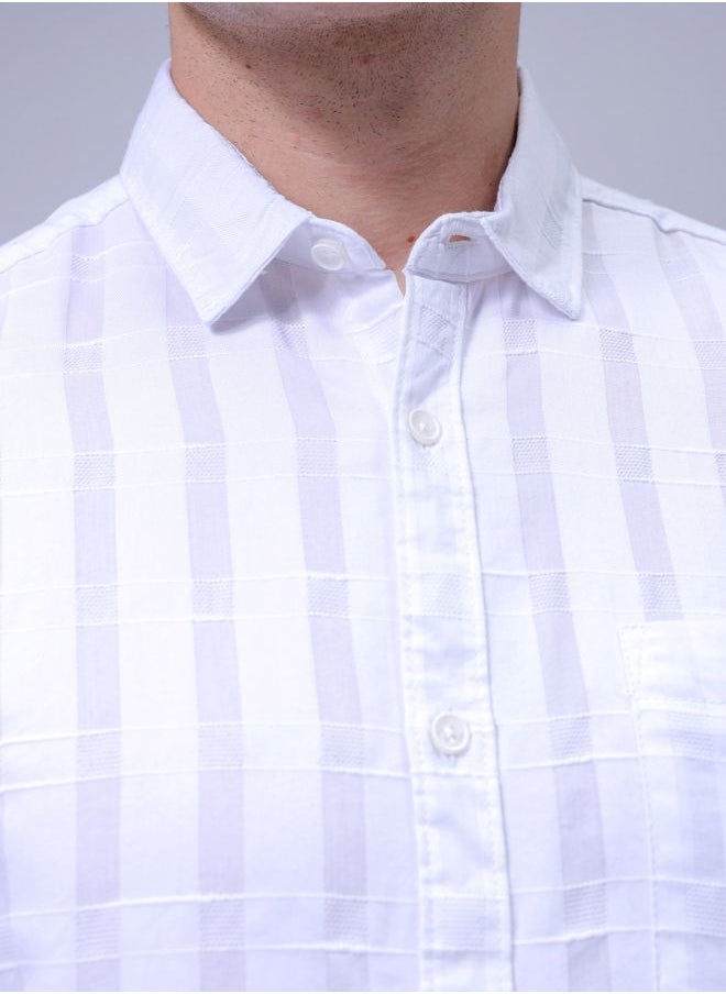 The Indian Garage Co Men Slim Fit Checkered Full Sleeves Cutaway Collar Casual Shirt  - Image 5