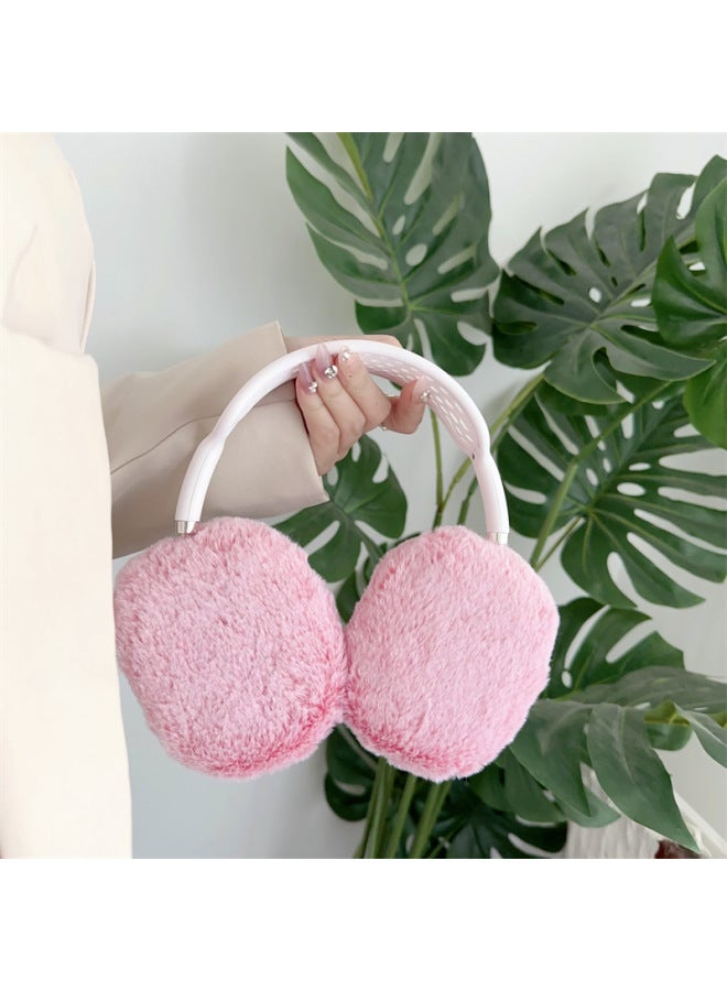 Stuffed Pure Color Suitable For Apple AirPods Max Protective Cover Headphone Protective Case AirPods Leopard Print-Color:Gray Plush-Applicable Models:Airpods MAX  - Image 4