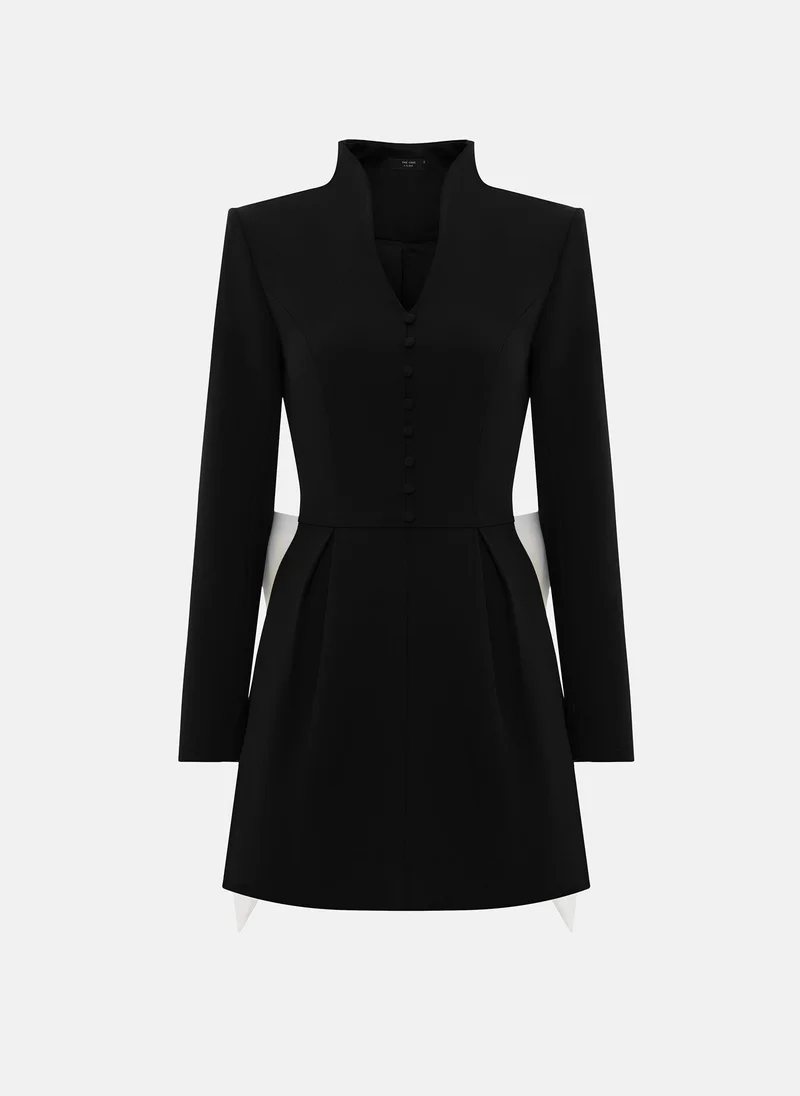 Lichi  Fitted mini dress with contrasting bow at the back for Women | Best Price UAE