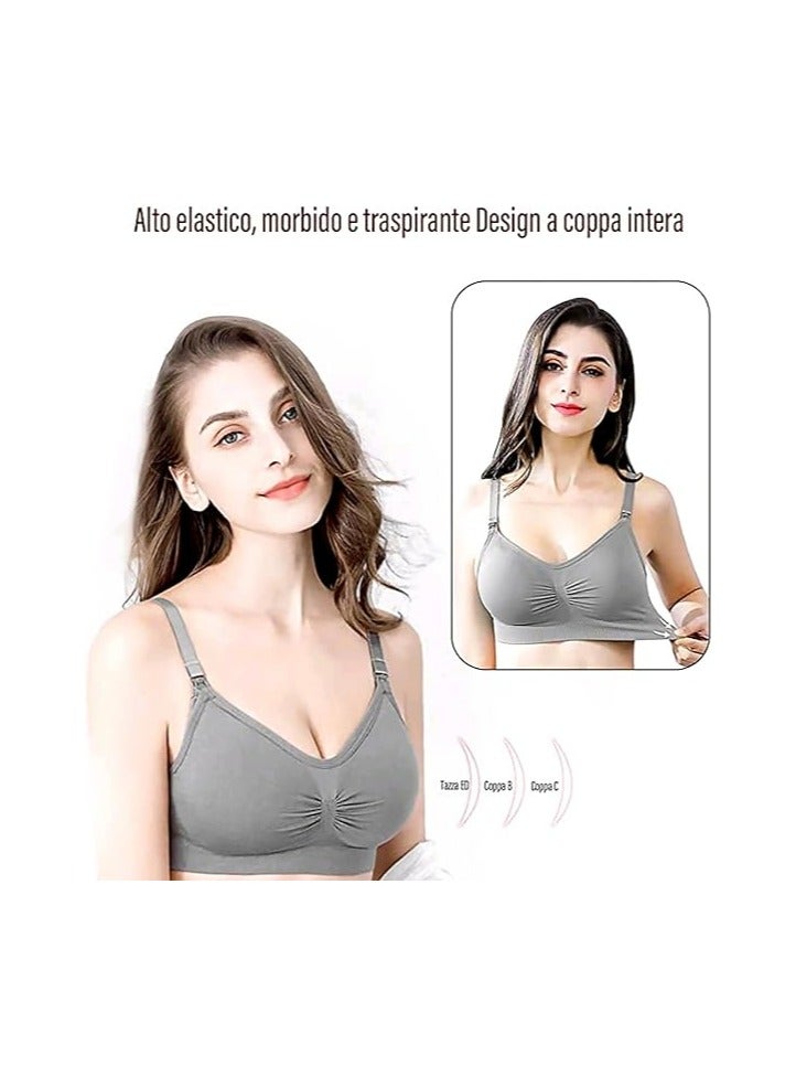 3 Pack Women’s Nursing Bra, Seamless Maternity Bra with Removable Spill Prevention Bra Pads - Image 4