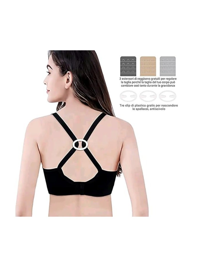 3 Pack Women’s Nursing Bra, Seamless Maternity Bra with Removable Spill Prevention Bra Pads - Image 5
