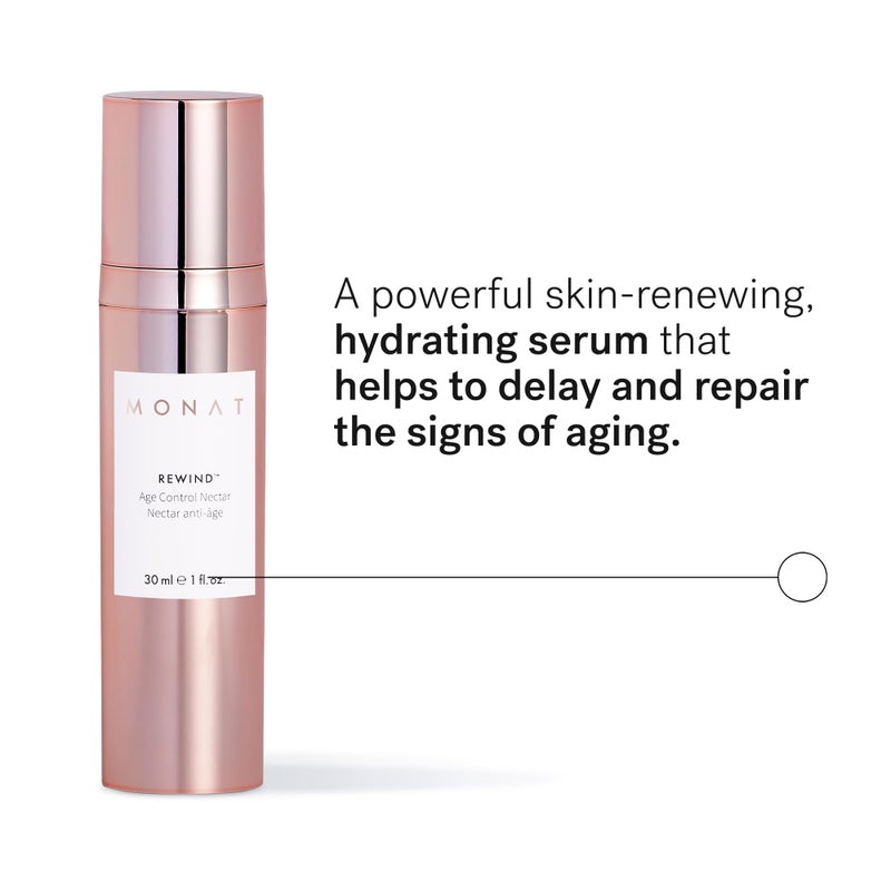 MONAT Rewind Age Control Nectar - Fast Absorbing Hydrating Serum. Skin Perfecting Natural AHA. Correcting & Transforming Face Serum, Anti Aging Face Cream w/Hyaluronic Acid - Net Wt 30 ml / 1 fl. oz. - Image 2