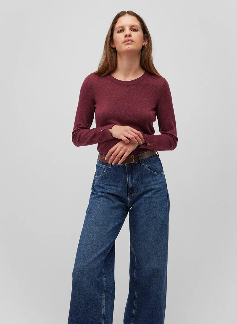 MAVI CREW NECK BASIC SWEATER Windsor Wine