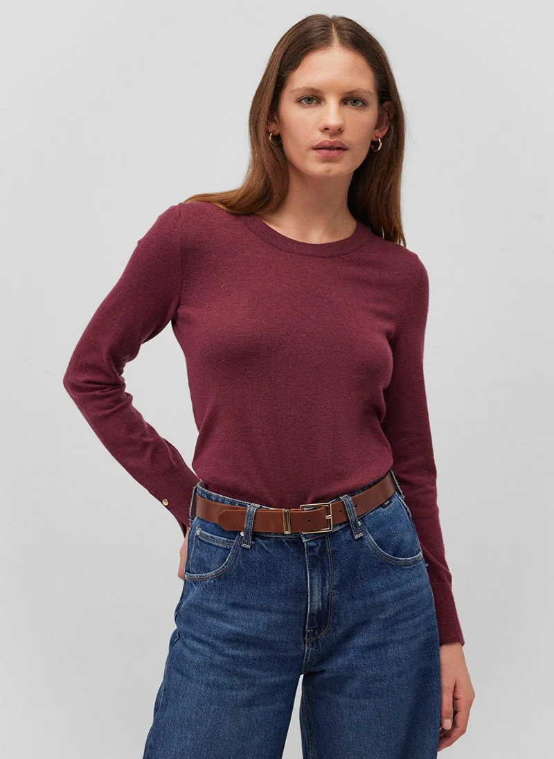 MAVI CREW NECK BASIC SWEATER Windsor Wine