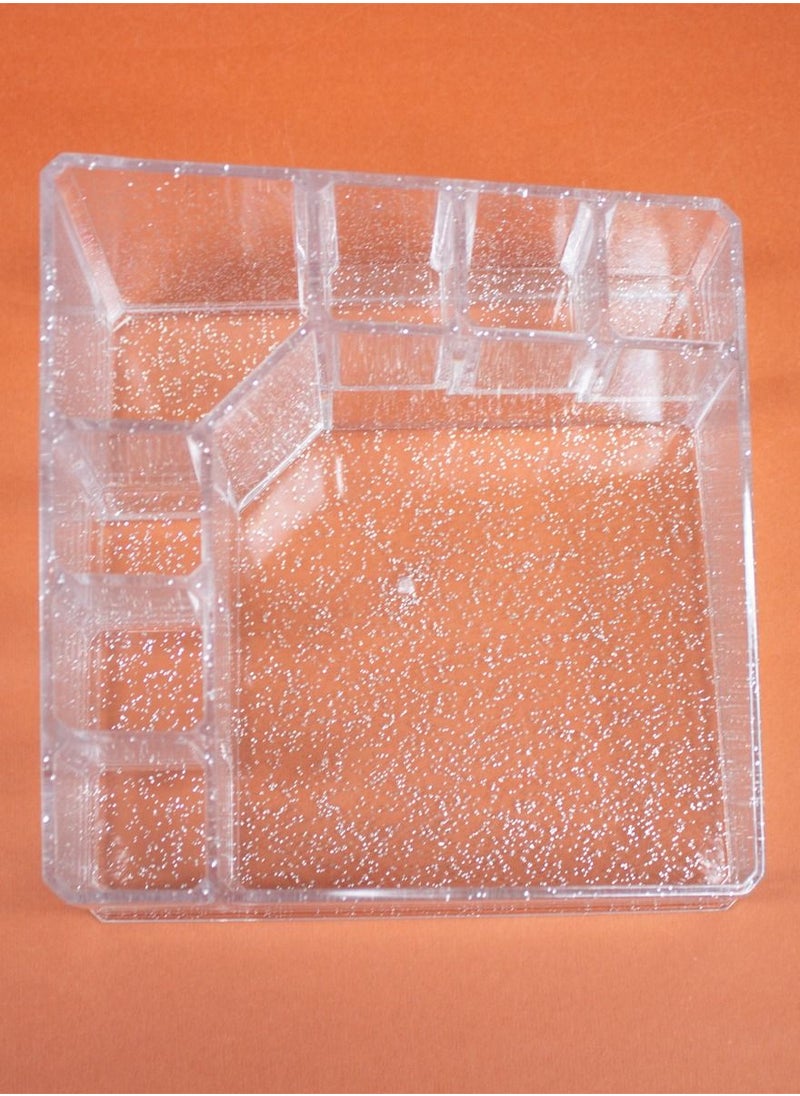CANDAN - Cosmetic organizer beautiful clear acrylic make up holder for everyday collection now arrange makeup in stylish and elegant way - Image 1