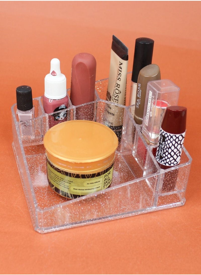 CANDAN - Cosmetic organizer beautiful clear acrylic make up holder for everyday collection now arrange makeup in stylish and elegant way - Image 1