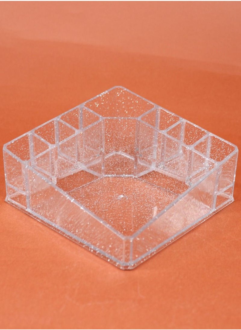 CANDAN - Cosmetic organizer beautiful clear acrylic make up holder for everyday collection now arrange makeup in stylish and elegant way - Image 1