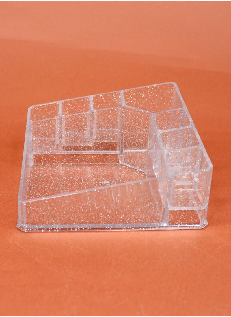 CANDAN - Cosmetic organizer beautiful clear acrylic make up holder for everyday collection now arrange makeup in stylish and elegant way - Image 1