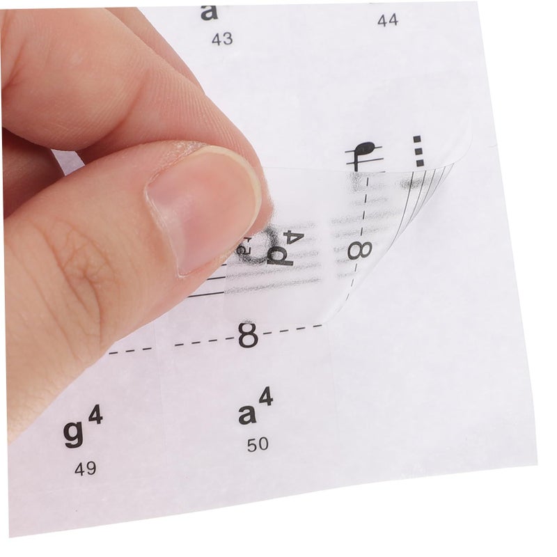 Removable Piano Key Stickers 88 Keys White Note Labels for Beginners Music Learning - Image 3