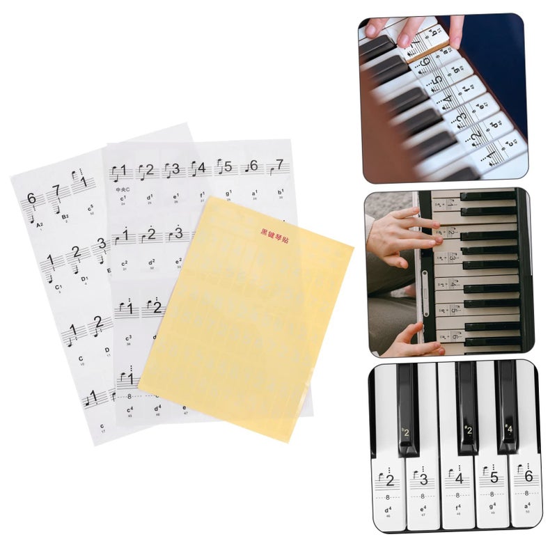 Removable Piano Key Stickers 88 Keys White Note Labels for Beginners Music Learning - Image 5