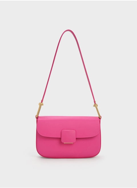 Koa Square Push-Lock Shoulder Bag