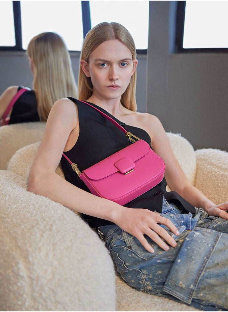 Charles & Keith Koa Square Push-Lock Shoulder Bag  - Image 3