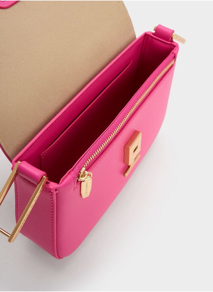 Charles & Keith Koa Square Push-Lock Shoulder Bag  - Image 5