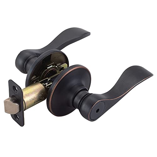 Design House 700534 Springdale Privacy Bed and Bath Door Lever Oil Rubbed Bronze - Image 1