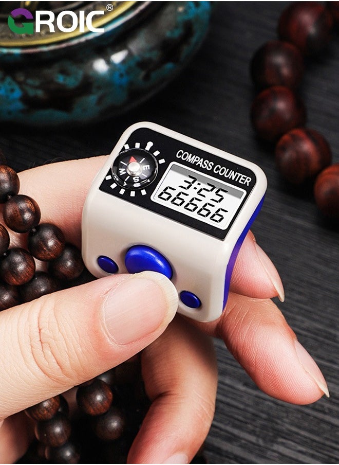 GROIC Electronic Finger Counter,5 Digit LCD Electronic Digital Display, Hand Tally Clicker Counter, Digital Handheld Tally Counter,Muslim Prayer Time Reminder Ring,Tasbih Counter  - Image 4