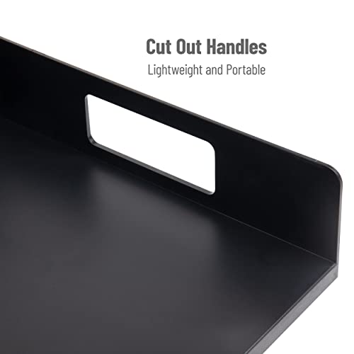 Mind Reader Utensil Napkin & Plate Holder, Silverware Organizer, Serving Tray, Plastic, 11.25" L x 15.25" W x 4.5" H, Black - Image 4