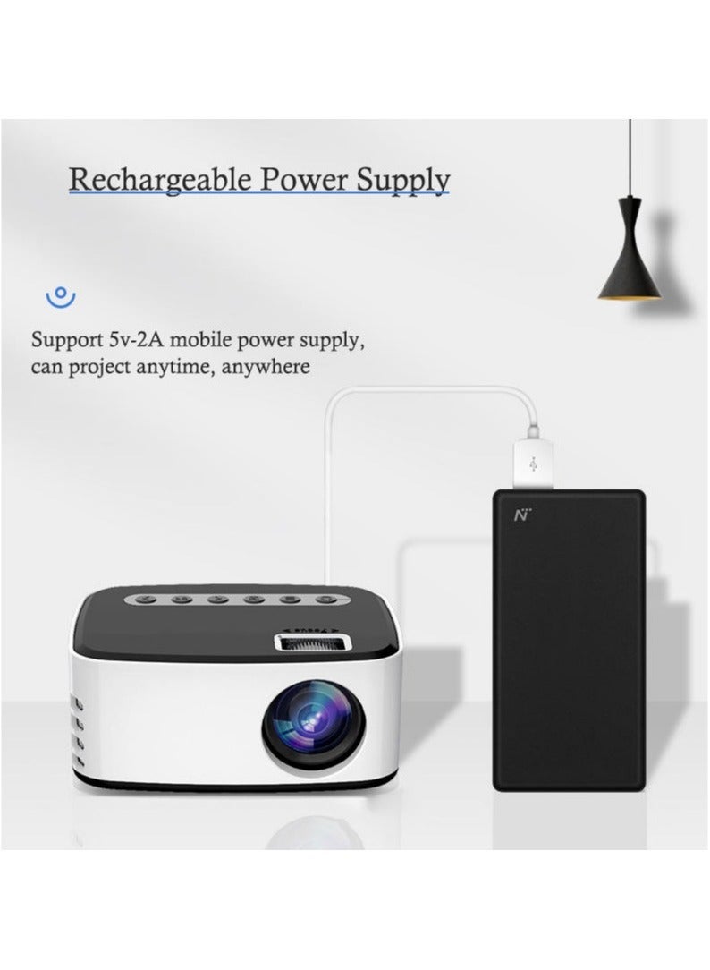 AROAQ WIONC Mini Portable 1080P USB HD LED Home Media Video Player Micro Cinema Projector  - Image 2