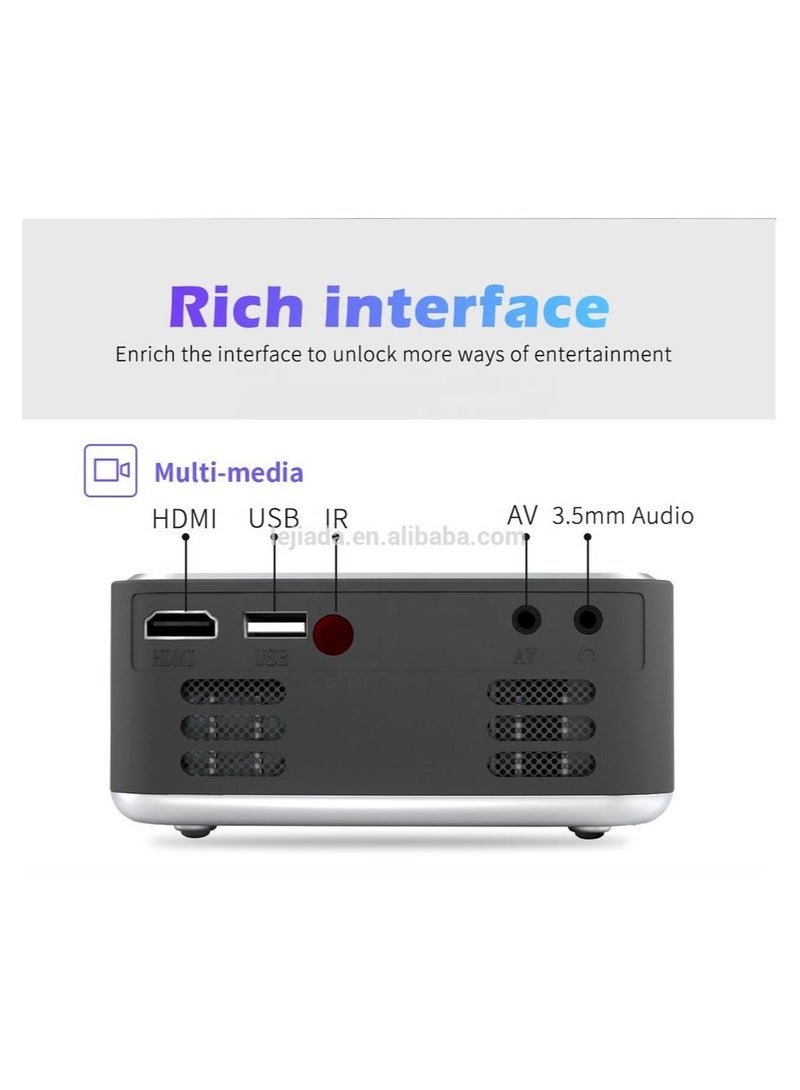 AROAQ WIONC Mini Portable 1080P USB HD LED Home Media Video Player Micro Cinema Projector  - Image 4