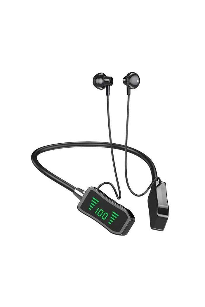 KIN KL50 Bluetooth Neckband Earphones – 48H Playtime, LED Display, TF ...