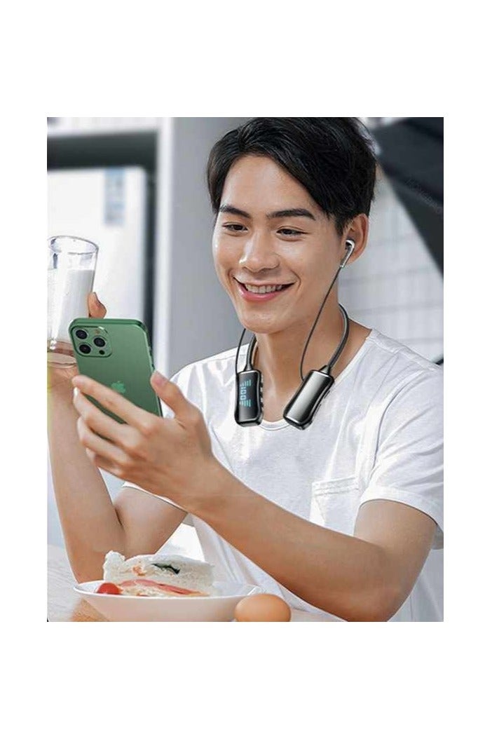 KIN KL50 Bluetooth Neckband Earphones – 48H Playtime, LED Display, TF Card Slot, Multi-Functional Button Control, Hands-Free Calling, Premium Sound Quality, Neckband Earphones for Sports, Workouts, and Everyday - Image 5