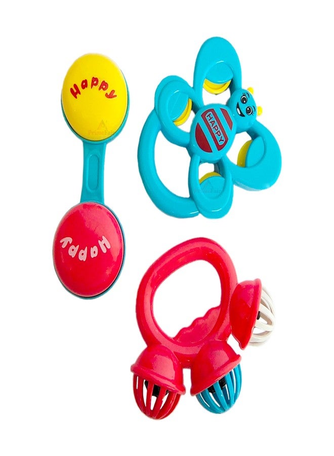 PRIMEFAIR Baby Rattles Toys Set, Infant Grab Shake Rattle, Sensory Teether, Development Learning Music Toy, 12-36 Months Boys and Girls Kids (Multicolor-04) - Image 1