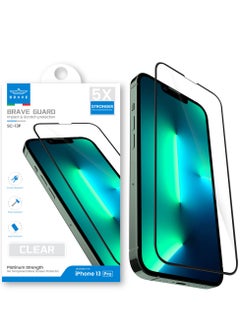 iPhone 13 Pro Premium Clear Screen Protector 6.1 Inch, 9H Tempered Glass Unbreakable with Easy Installation Tray, Bubble Free, Anti-Scratch, Anti-Fingerprint, Full Screen Coverage- Clear