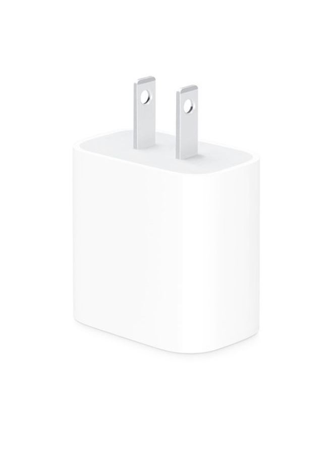 ماركة غير محددة - مقبس محول USB-C بقدرة 25 وات بمسمارين أبيض - Image 1