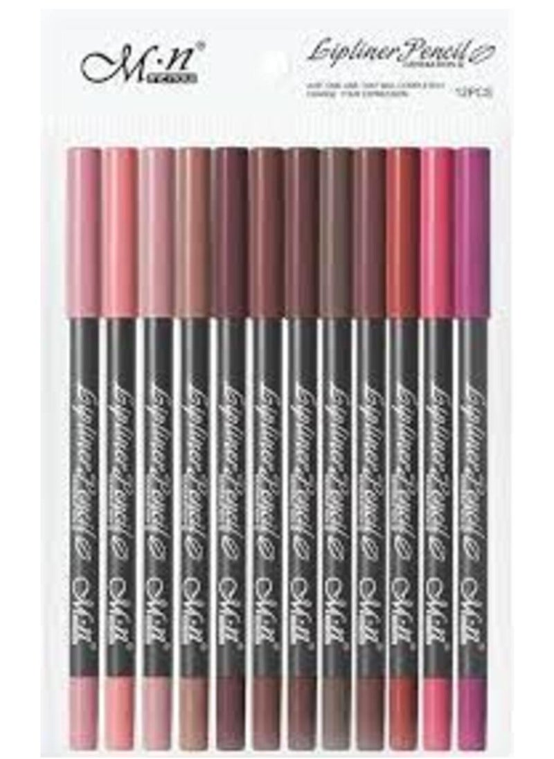 Menow - 12-Piece M.N Lip Liners 12 Colors - Image 1