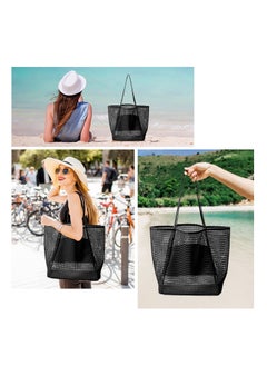 SYOSI Tote Bag Large Summer Beach Bag, Mesh Tote Bag for Ladies and Girls, Shopping Bag Reusable, Large Casual Shoulder Bag with Zipper Inner Pocket for Travel Daily Pool Gym Picnic, Lightweight Grocery Bag  - Image 5