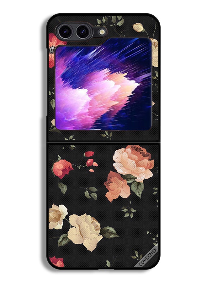 Covernex Samsung Galaxy Z Flip6 Protective Case Cover Flower Art Wallpaper - Image 1
