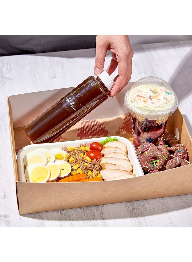 Restaurantware Label Tek 1.9 x 1 Inch Brew Bottle Labels, 100 Water-Resistant Labels For Bottles - Self-Adhesive, Clear With White Font, Plastic Bottle Stickers, For Drink Pouches, - Image 4