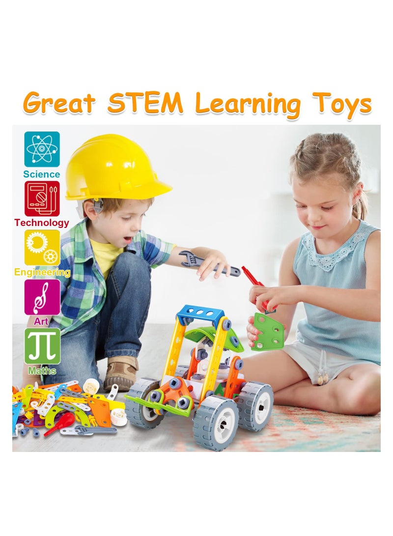 167 قطعة من كتل البناء ألعاب STEM، هدايا عيد ميلاد للأولاد من 5 إلى 10+ سنوات، مجموعة بناء تعليمية للأطفال ذوي الاحتياجات الخاصة، مشاريع STEM للأطفال من 5 إلى 12 سنة، ألعاب تعليمية إبداعية - Image 5