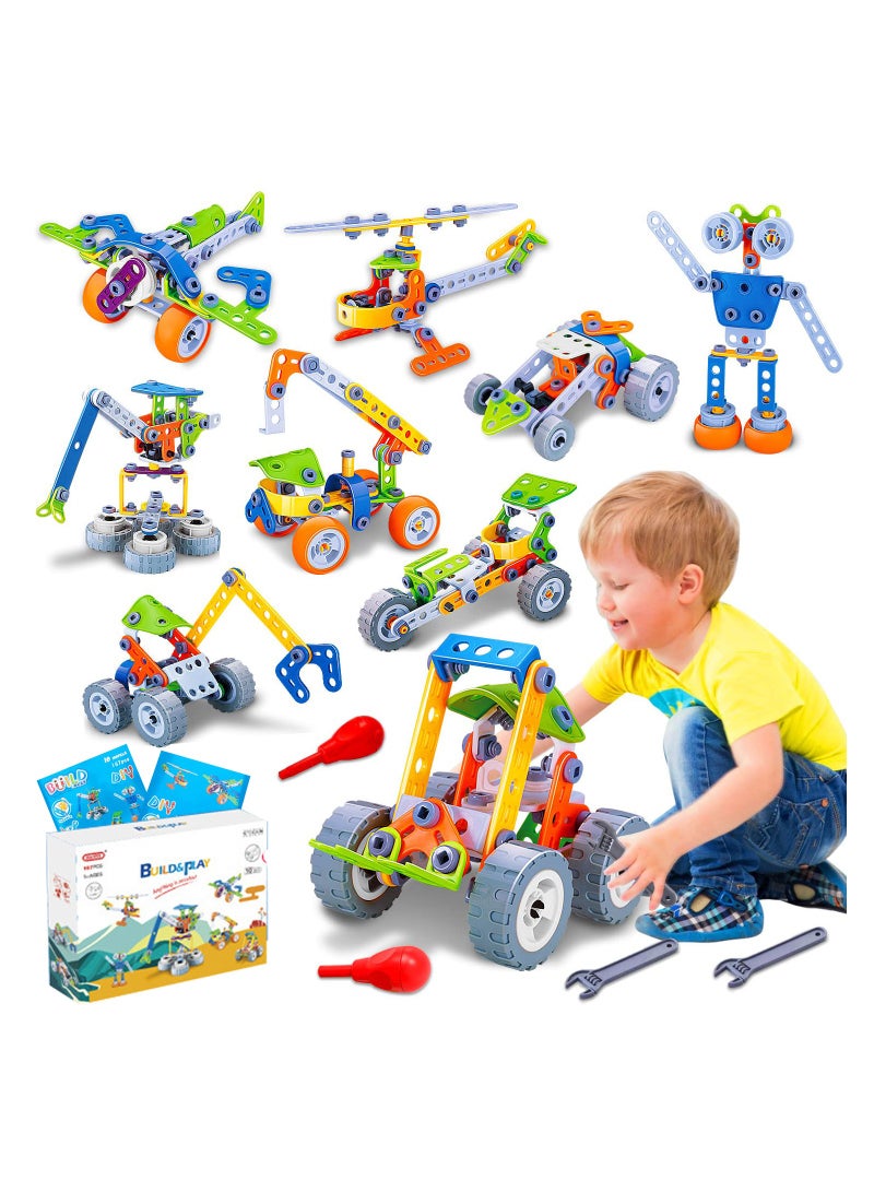 167 قطعة من كتل البناء ألعاب STEM، هدايا عيد ميلاد للأولاد من 5 إلى 10+ سنوات، مجموعة بناء تعليمية للأطفال ذوي الاحتياجات الخاصة، مشاريع STEM للأطفال من 5 إلى 12 سنة، ألعاب تعليمية إبداعية - Image 1