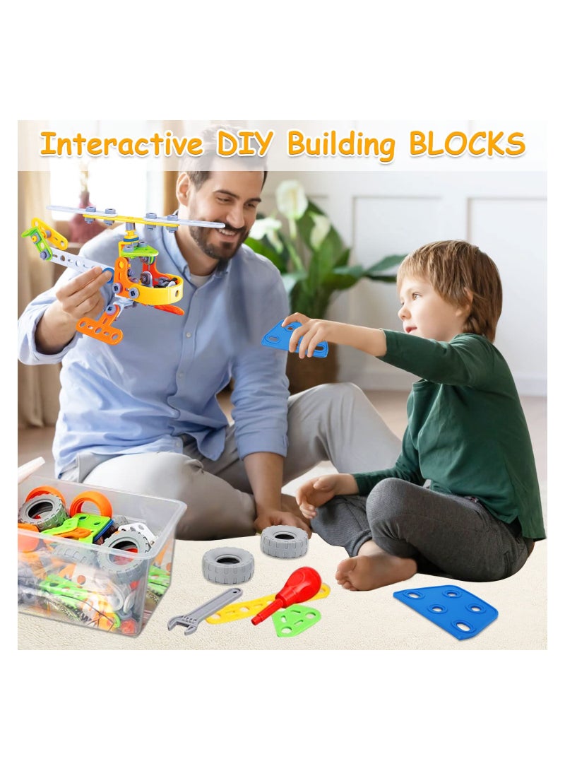 167 قطعة من كتل البناء ألعاب STEM، هدايا عيد ميلاد للأولاد من 5 إلى 10+ سنوات، مجموعة بناء تعليمية للأطفال ذوي الاحتياجات الخاصة، مشاريع STEM للأطفال من 5 إلى 12 سنة، ألعاب تعليمية إبداعية - Image 4