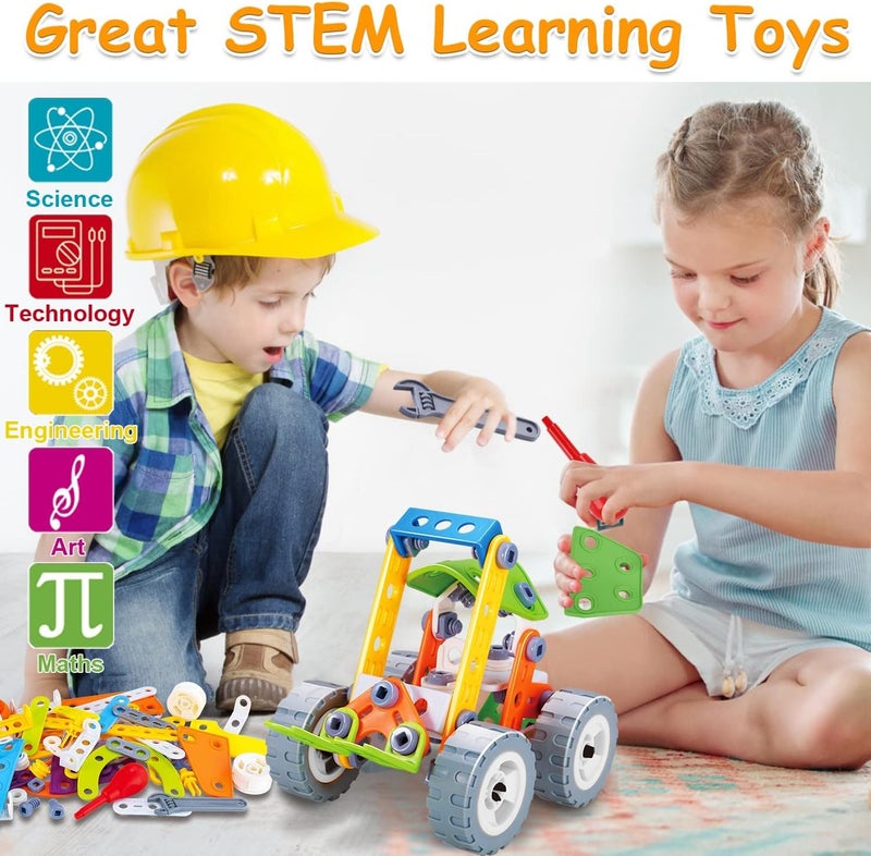 167 قطعة من كتل البناء ألعاب STEM، هدايا عيد ميلاد للأولاد من 5 إلى 10+ سنوات، مجموعة بناء تعليمية للأطفال ذوي الاحتياجات الخاصة، مشاريع STEM للأطفال من 5 إلى 12 سنة، ألعاب تعليمية إبداعية - Image 5