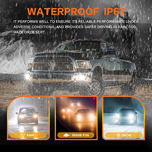 OKSIWA LED Fog Lights for Dodge Ram 1500 2009-2012,Dodge Ram 2500 2010-2018,Dodge Ram 3500 2012-2018,Plug and Play Front Bumper Fog Lamps Replacement, Weatherproof - Image 4