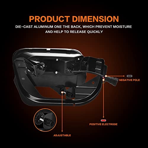 OKSIWA LED Fog Lights for Dodge Ram 1500 2009-2012,Dodge Ram 2500 2010-2018,Dodge Ram 3500 2012-2018,Plug and Play Front Bumper Fog Lamps Replacement, Weatherproof - Image 5