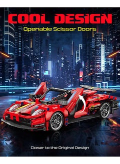 XiuWoo 1:18 Super Sports Car Model Building Bricks Sets - 513 pcs MOC Rally Car Raceing Engineering Toys for Play and Display - Model Toy Gift Idea for Adults Boys  - Image 2