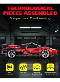 XiuWoo 1:18 Super Sports Car Model Building Bricks Sets - 513 pcs MOC Rally Car Raceing Engineering Toys for Play and Display - Model Toy Gift Idea for Adults Boys  - Image 3