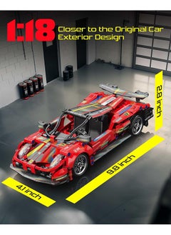 XiuWoo 1:18 Super Sports Car Model Building Bricks Sets - 513 pcs MOC Rally Car Raceing Engineering Toys for Play and Display - Model Toy Gift Idea for Adults Boys  - Image 4