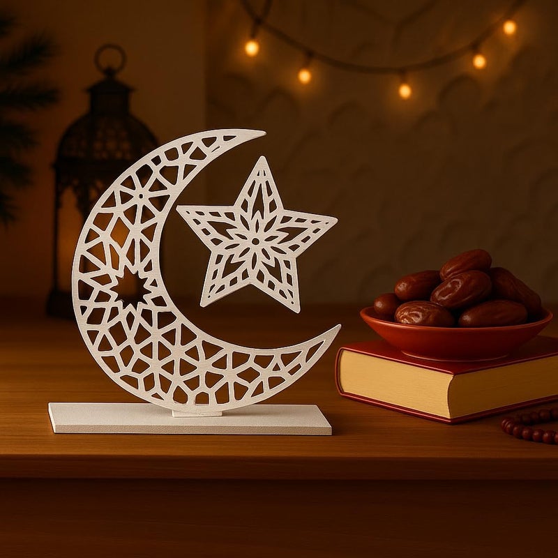 Horoof Home Wooden Eid Mubarak Decorations - Image 2