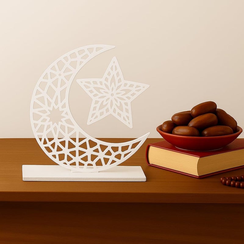 Horoof Home Wooden Eid Mubarak Decorations - Image 1